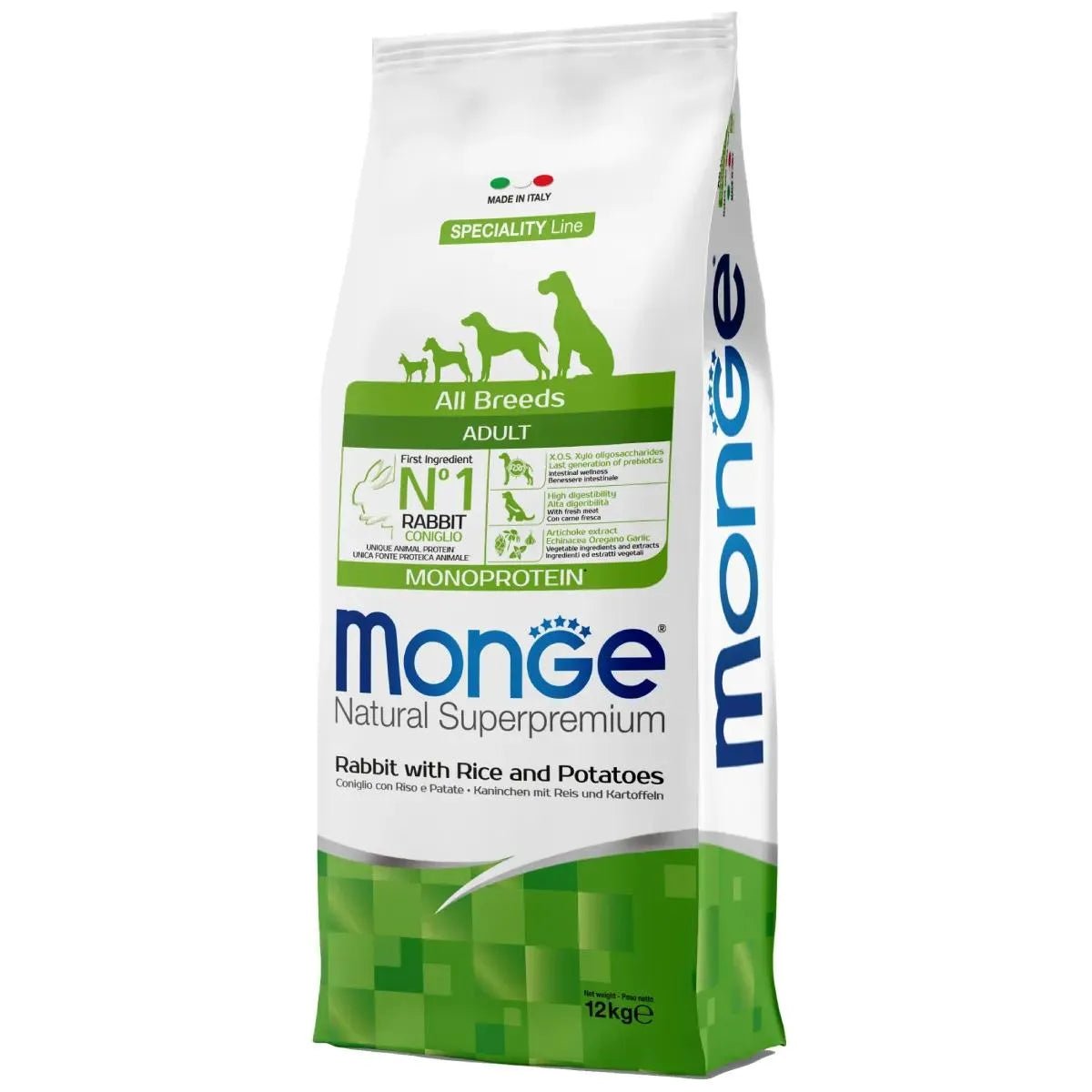 Monge adult coniglio riso e patate 12kg - Sudpetfood
