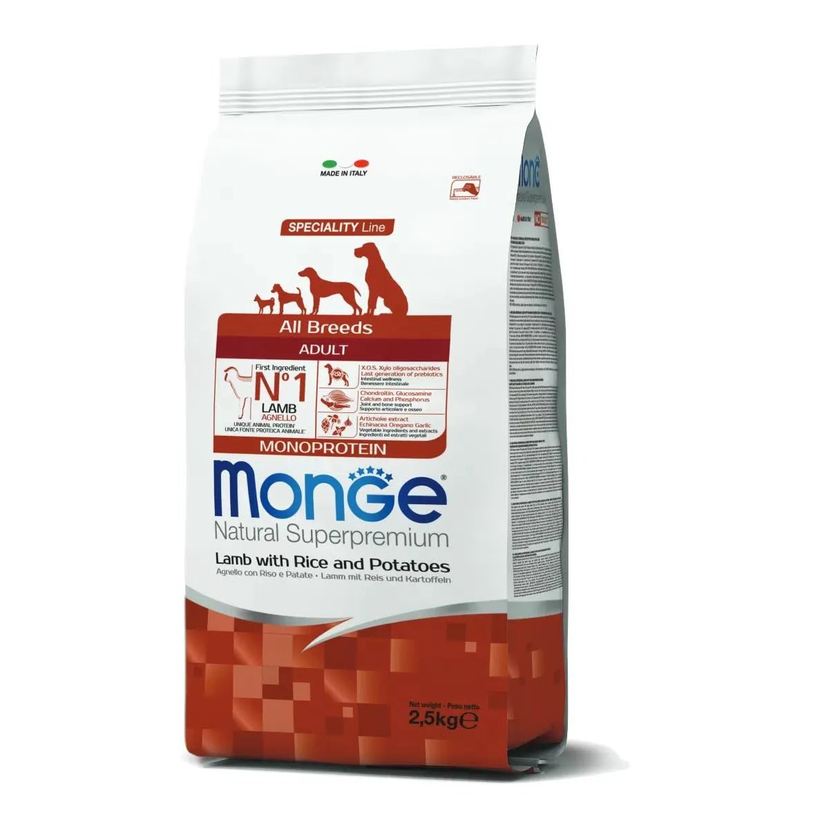 Monge Natural Superpremium Adult All Breeds con Agnello 2,5kg - Sudpetfood