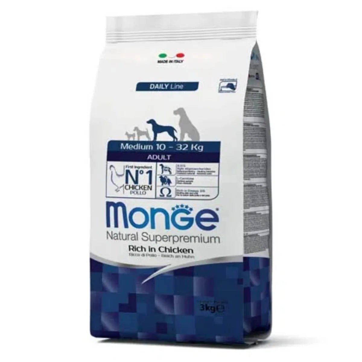 Monge Natural Superpremium Adult Medium Pollo 3kg - Sudpetfood