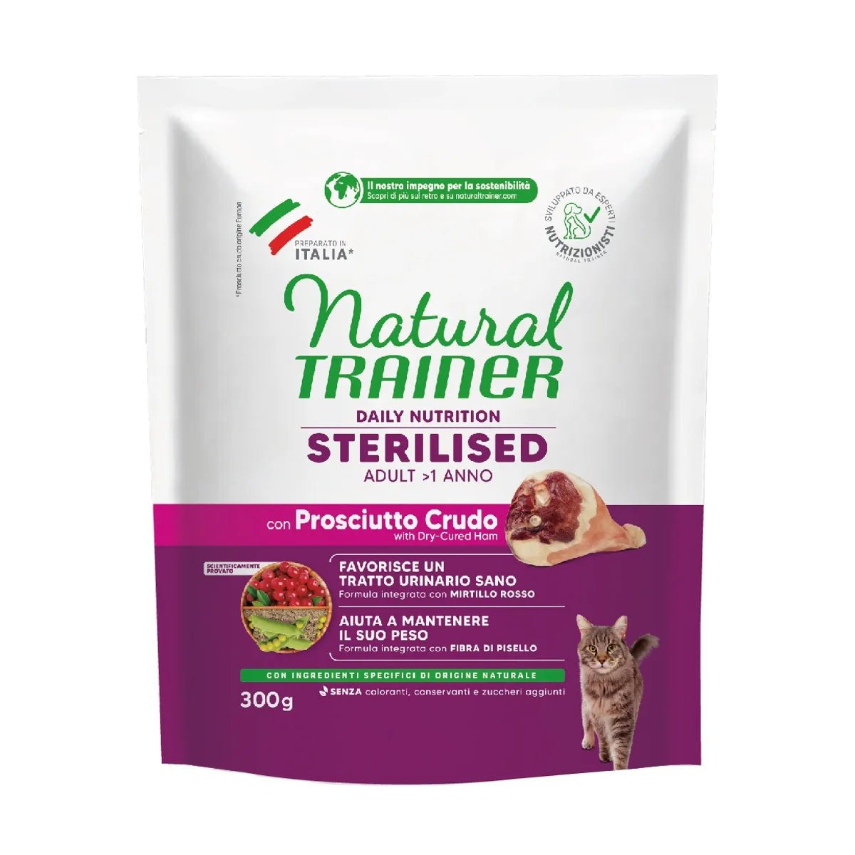 Natural trainer sterilised prosciutto crudo 300gr - Sudpetfood