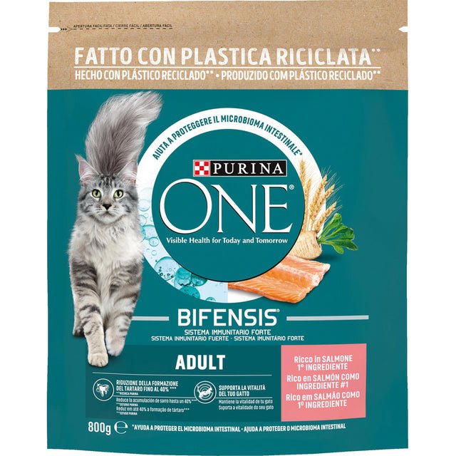 Purina one cat adult salmone e cereali integrali busta 800 grammi - Sudpetfood