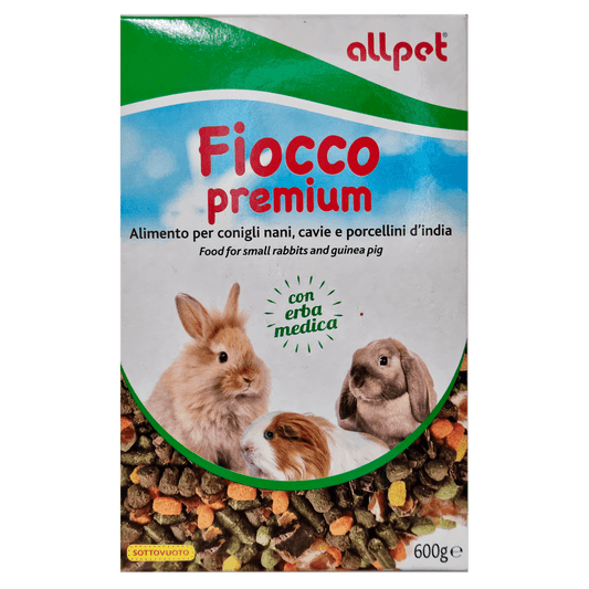 AllPet Fiocco premum per Conigli Nani, cavie e Porcellini d’India Fiocco 600g