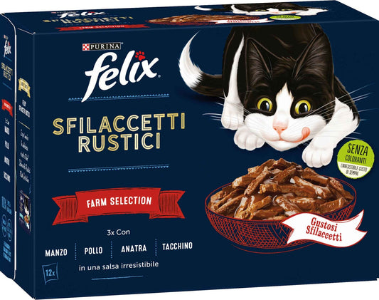 Felix Sfilaccetti Rustici Multipack 12x80Gr - Sudpetfood