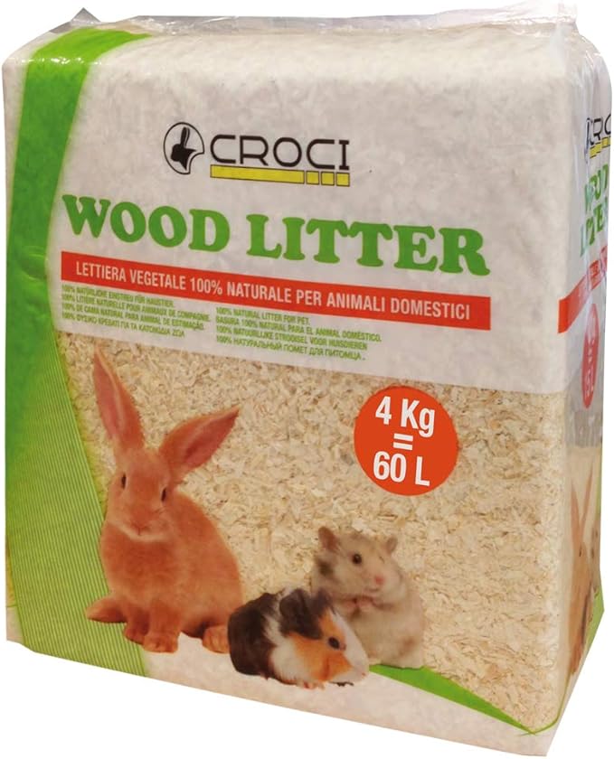 Lettiera vegetale per roditori a base di trucioli di abete, formato 60 lt - 4Kg - Sudpetfood