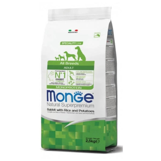 Monge adult coniglio riso e patate 2,5kg - Sudpetfood