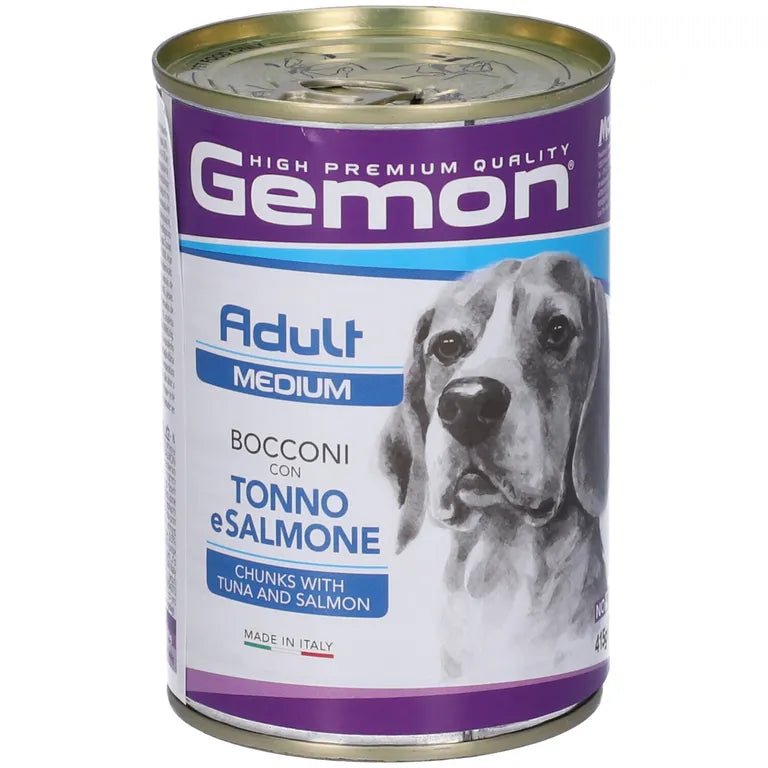 Monge Gemon Bocconi Adult Medium Cane tonno e salmone 415g - Sudpetfood