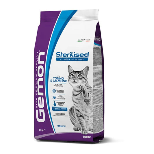 Monge Gemon Sterilised Gatto Tonno e Salmone 2kg - Sudpetfood