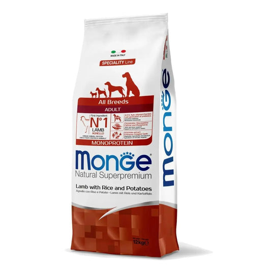 Monge Natural Superpremium Adult All Breeds con Agnello 12kg - Sudpetfood