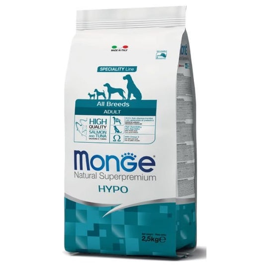 Monge Natural Superpremium All Breeds Adult Hypoallergenic con Salmone e Tonno 12kg - Sudpetfood