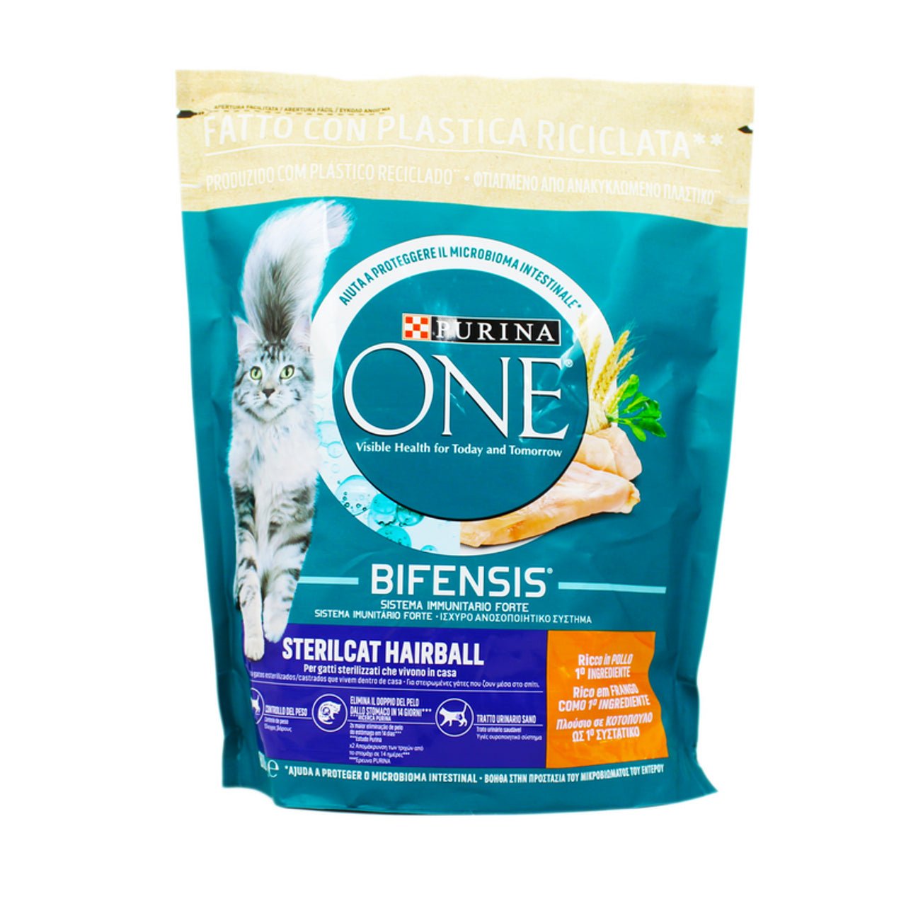 Purina one sterilcat hairball pollo e cereali integrali busta 800 grammi - Sudpetfood